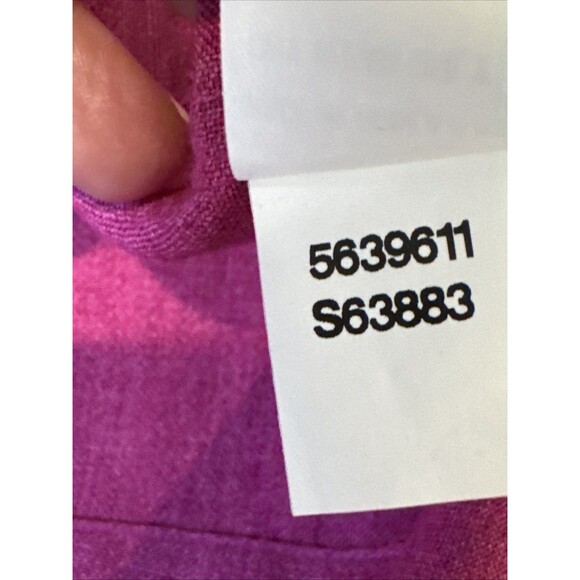 Ann Mashburn Size Large Split Neck Pink Sleeveless 100% Linen Blouse - Picture 9 of 11